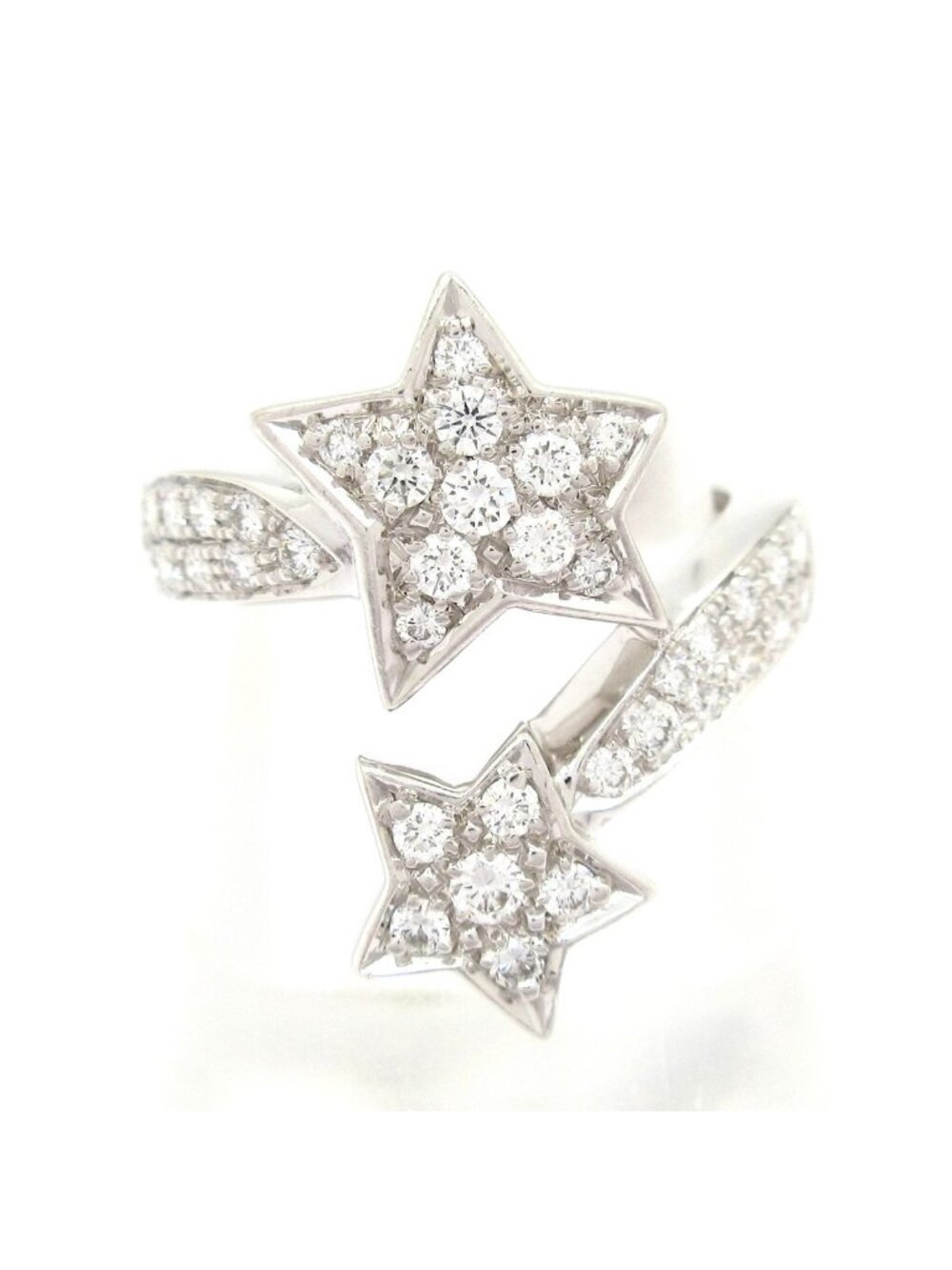 Chanel Ring Comet 18k White Gold Diamond Star